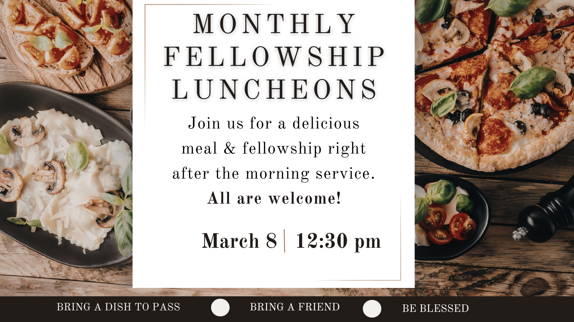 March 26 Fellowship Meal